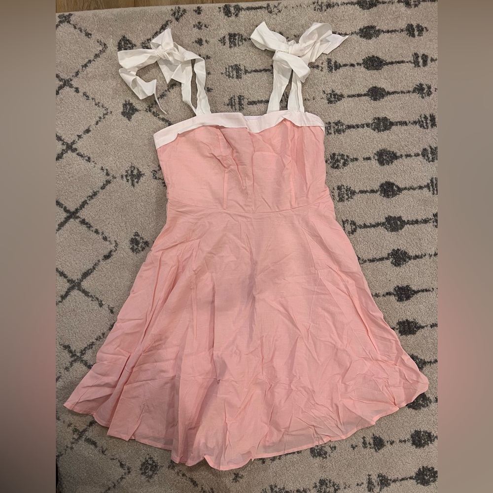 Pink Dress with Bow Straps